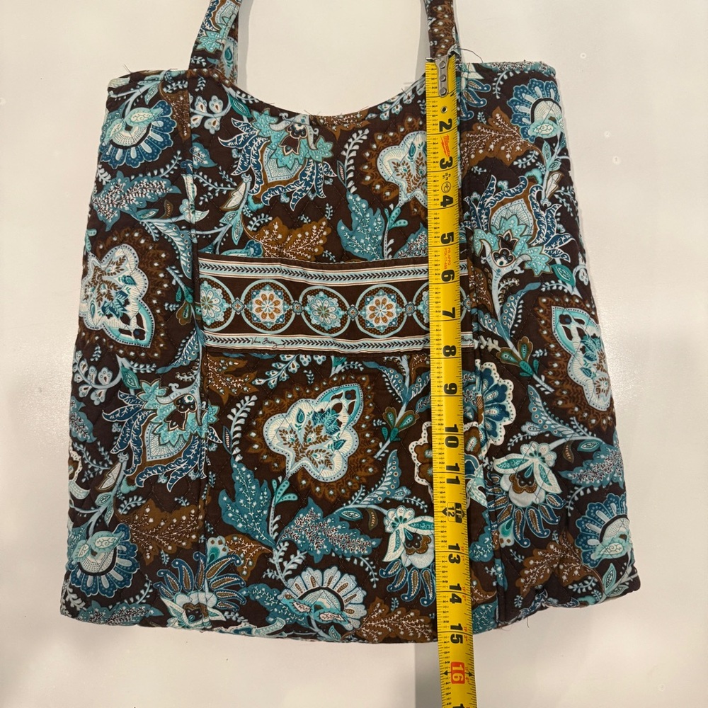 Vera Bradley Java Blue Shoulder Tote Bag Retired Print 2006 Y2K - Picture 12 of 13